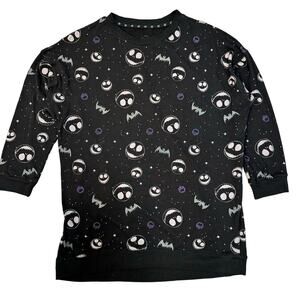 Disney Nightmare Before Christmas Oversized Lounge Sweatshirt black size L